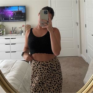 Cheetah midi skirt